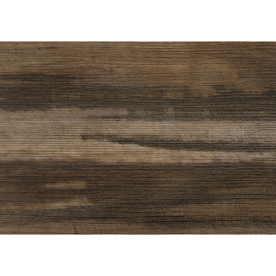 Table de bureau en forme de L de 58 po en L, stratifié brun, base en métal noir stable, bureau en forme de L de conception moderne, 58,38 po, métal, contemporain
