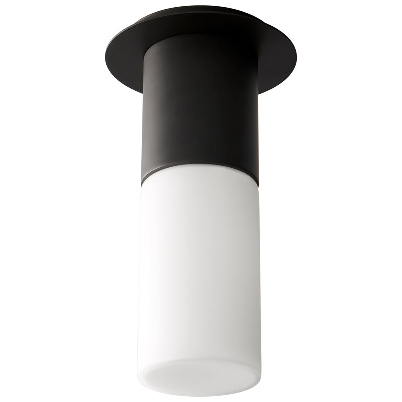 Plafonnier encastré 1 lumière 5,88 po Annaley, H 10,75 po x l 5,88 po x P 5,88 po, Nickel satiné