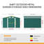 Dark Green  Garden Tool Storage Shed