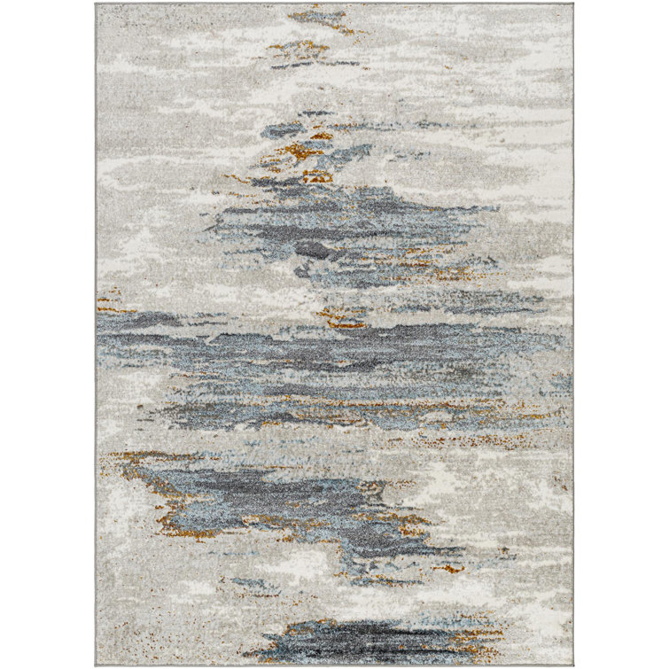 Davide Abstract Blue Area Rug