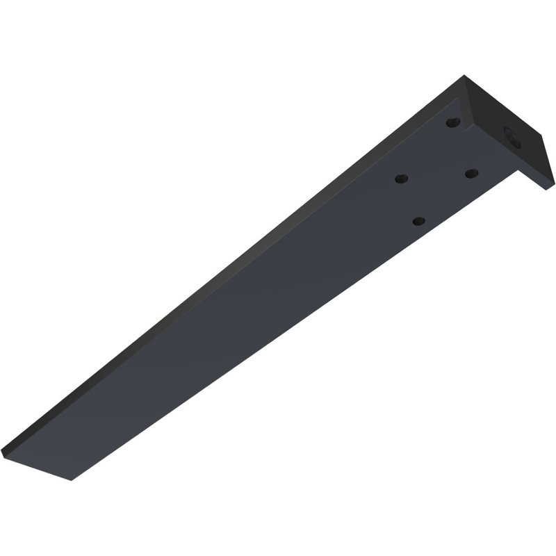 Support flottant dissimulé en acier robuste avec bride, H 20 po x l 1,5 po x P 2,5 po
