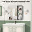 Armoire à pharmacie avec miroir pour salle de bain, miroir de salle de bain mural avec rangement, tablettes réglables, cadre en aluminium, fixation en surface brun noir-130836879-130836880