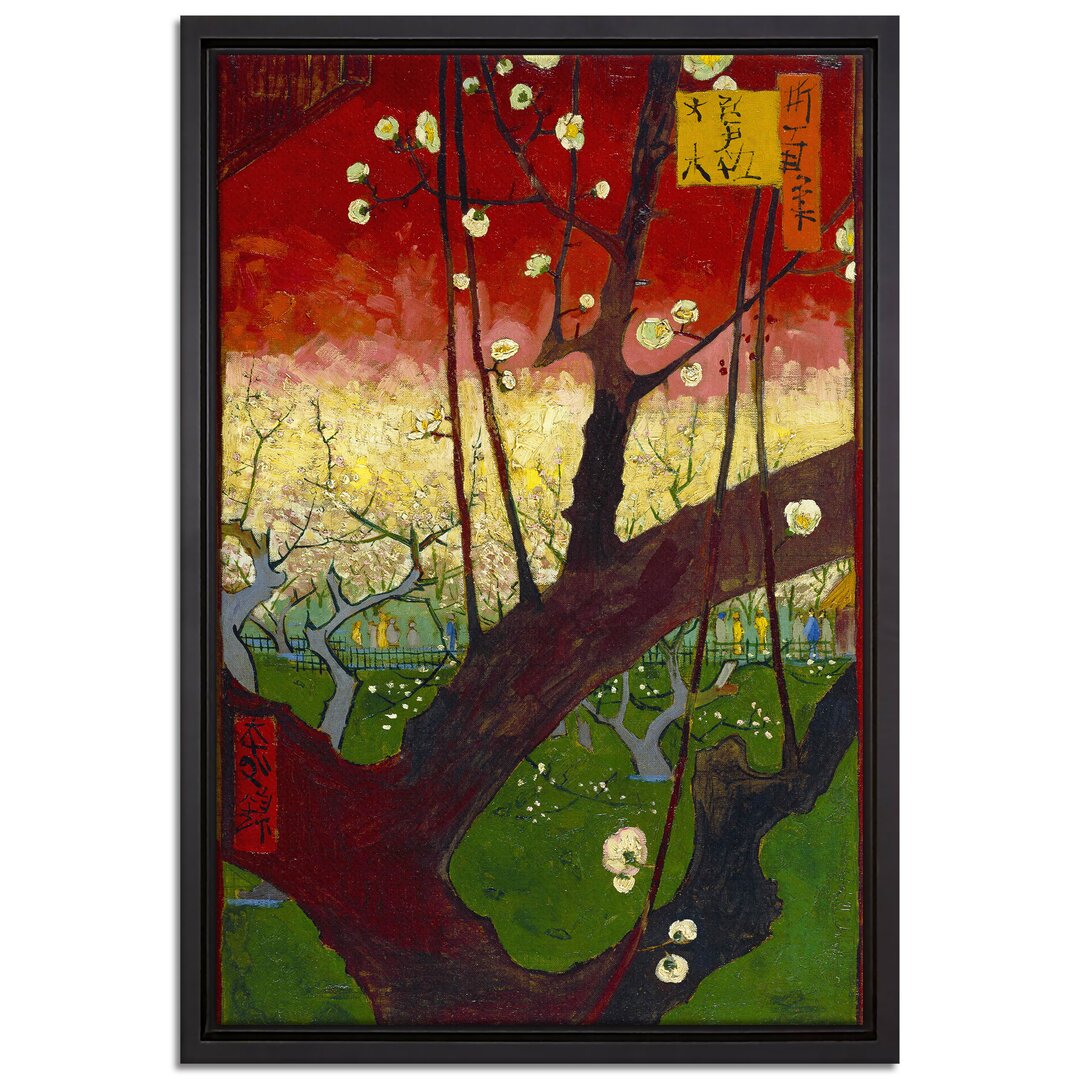 Gerahmtes Leinwandbild Flowering Plum Tree After Hiroshi von Vincent Van Gogh