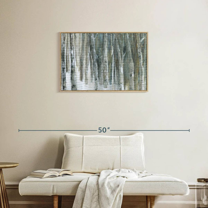 Banff Birch Grove, Floating Frame Natural Wood, 31" X 21"