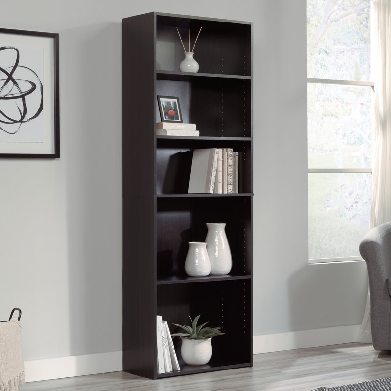 Arisztid Standard Bookcase, (5 Shelves) 71.18" H x 24.5" W x 11.5" D, Black