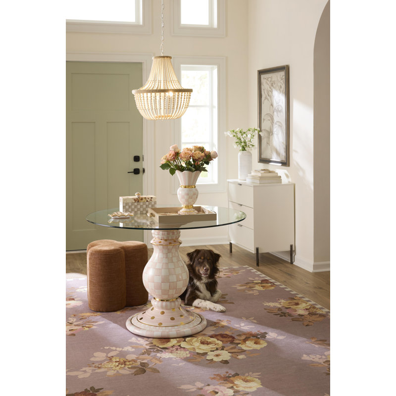 Wild Rose Washable Rug, Taupe, Rectangle 8' x 10'