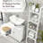 White 24" Pedestal Sink Bathroom Vanity | Contemporary Design For Storage Space Saving Cabinet Construction - Build Adjustable Shelves Essentials Classy Stainless Steel Hardware Modern With Idea 2
