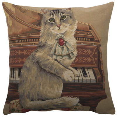 Cat With Piano Cushion Covers