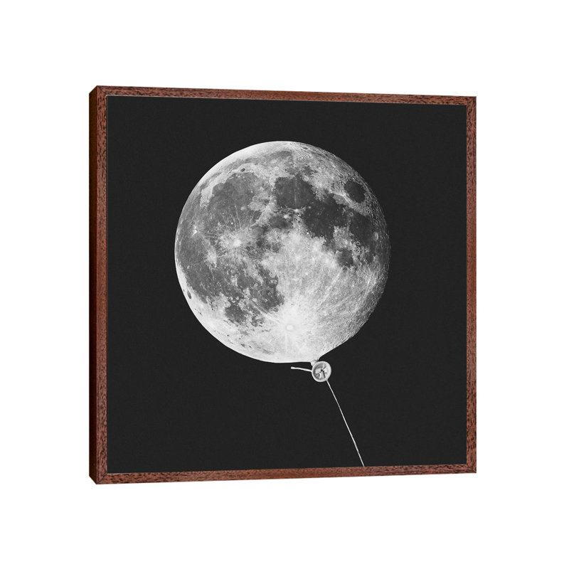 Moonballoon 1 Piece Wall Art on Canvas, 93.98 cm H x 93.98 cm W, Classic Wood Framed