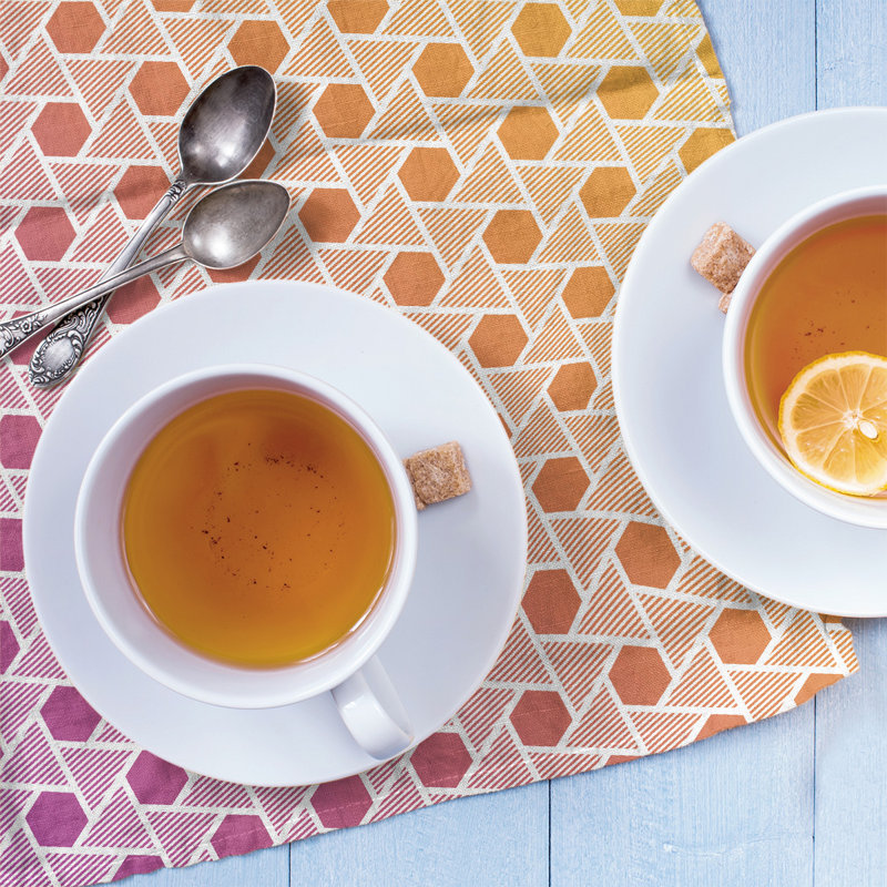 Tea Towel Kitchen Towel, Yellow/Purple, Polyester Twill