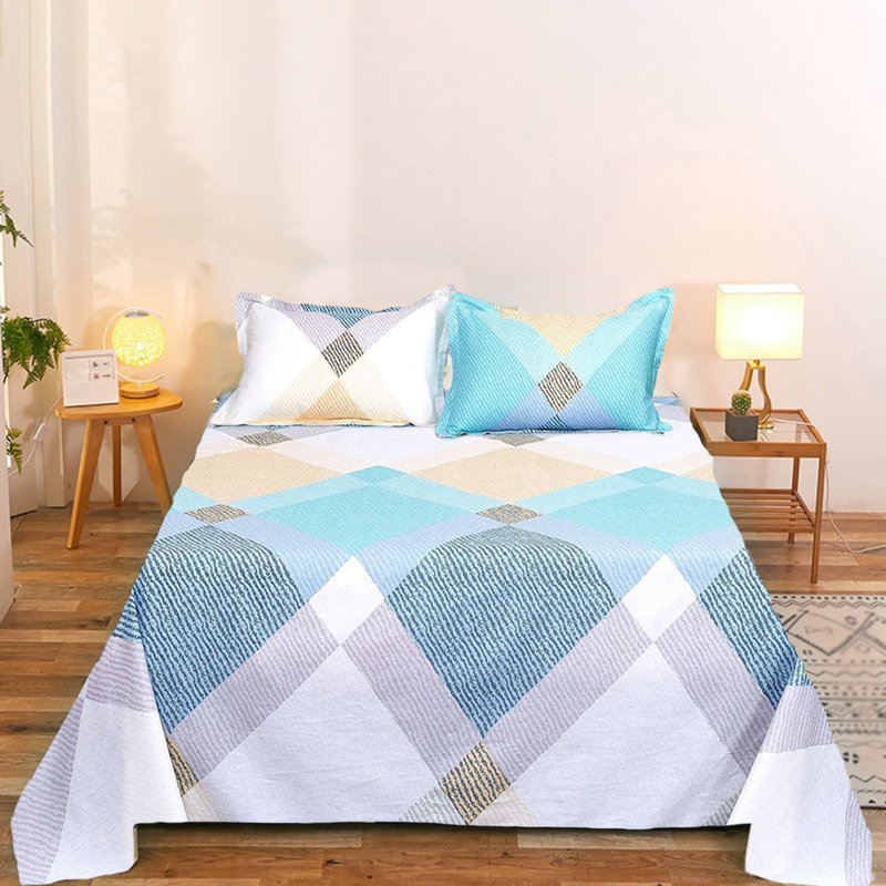 Pillow Cover Bedding Sets -All Season Bedding Sheet Comforters Sets With Pillow Cases  3 Pcs Bed Set Down Sheet Set  Shrinkage And Fade Resistants Easy