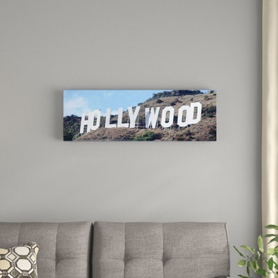 «Hollywood Skyline Cityscape», reproduction de photo sur toile en bleu et brun