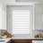 Shadesu Zebra Blinds for Windows, 31" W x 72 H, White, Dual Layer Free-Stop Zebra Shades, Light Control for Day and Night, Sheer Blinds for Indoor Windows, Bedroom, Kitchen-299988464-299988452