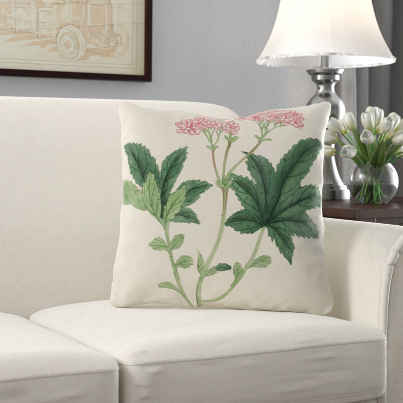 Floral Outdoor Reversible Throw Pillow, Outdoor, Synthetic