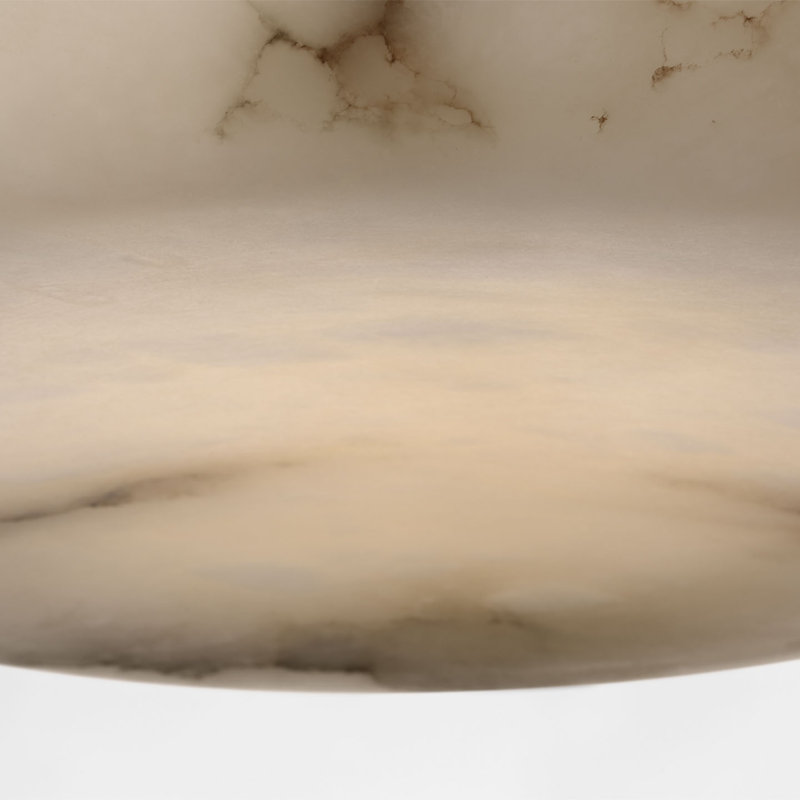 Kelly Wearstler Formosa 22" Flush Mount, Alabaster/Bronze