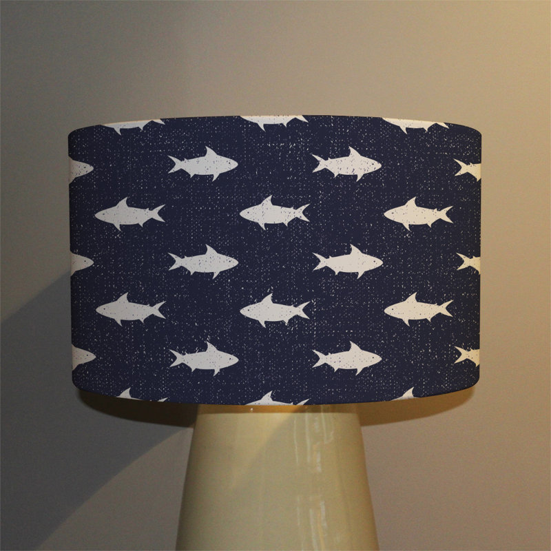Cotton Drum Lamp Shade ( Uno ), 22cm H x 25cm W x 25cm D