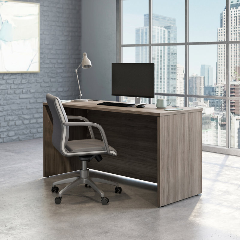 Bureau 60 po x 24 po, bois d'ingénierie, 1 pièce, bureau, brun, 29.29" H x 59.06" W x 23.47" D