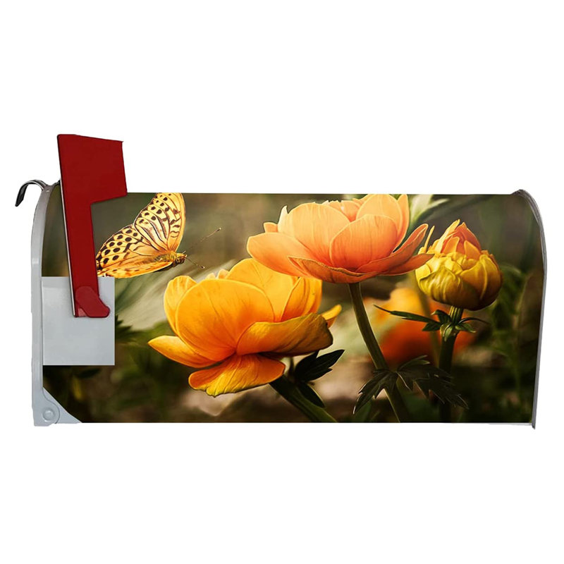 Couvercle de boîte aux lettres floral, H 20,5 po x l 18,25 po x P 0,15 po