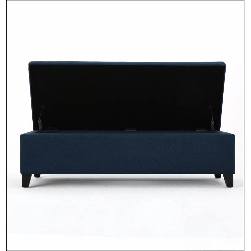 HARTFORD STORAGE OTTOMAN A solid basic framework, comfortable, durable and beautiful, Navy Blue