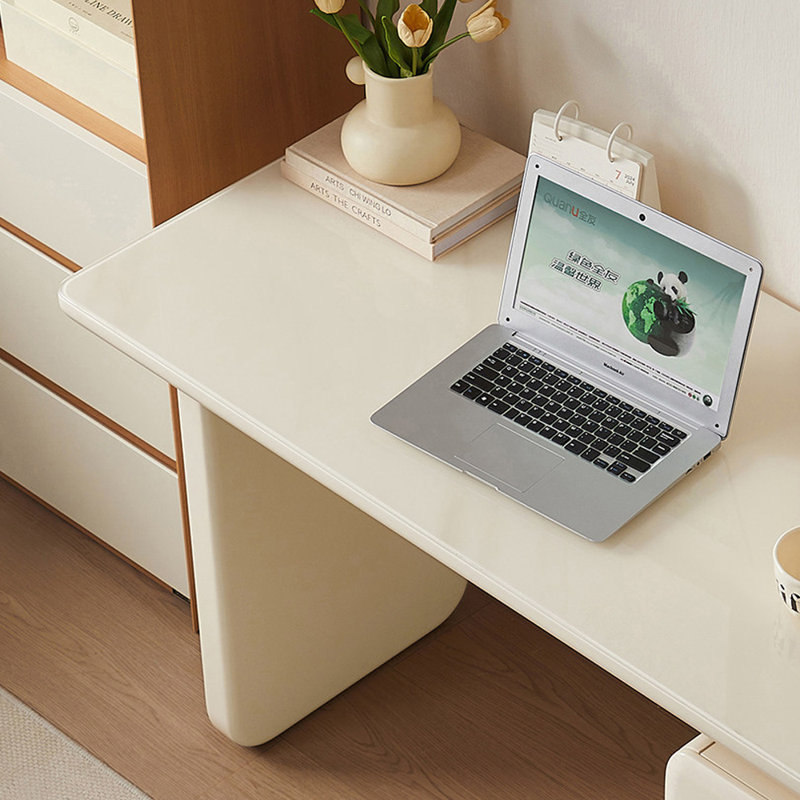 Creamy Style Elegant And Durable Writing Desk