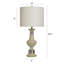 Lampe de table traditionnelle - crème Malta - abat-jour avoine clair