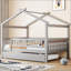 Lit double en bois avec lit gigogne simple, conception peu encombrante pour plus de sommeil et de rangement-1157026227