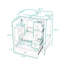 Meuble-lavabo en bois avec lavabo, tiroirs de rangement et tablettes de porte internes en bois-1390970942