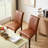 Parsons Dining Chairs Set of 2, Upholstered Kitchen Chairs for Small Spaces, Accent Side Chairs for Dining Room & Apartment, Modern PU Leather High-Back Wood Chairs-320683877