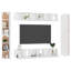 TV Cabinet White Engineered Wood