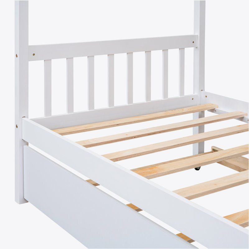 Lit gigogne en bois Annais, Double, Blanc