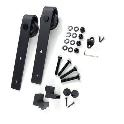 Black Rustic Classic Design Roller Set  Only For One Door use
