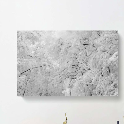Snow Upon The Tree Branches - Wrapped Canvas