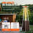 VEVOR Propane Patio Heater 48000BTU Pyramid w/Wheels for Outdoor Patio-104651845