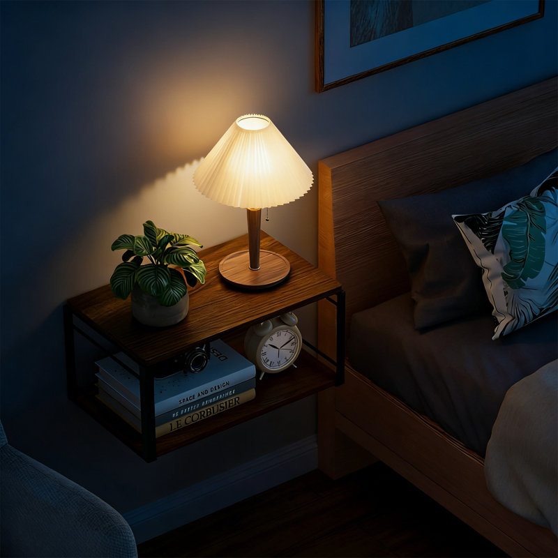 40cm W Metal Bedside Table