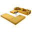 Canapé modulaire modulaire, canapé en velours côtelé en L de 108 po avec assise profonde, coussin nu désossé, canapé-lit modulaire à structure fixe pour le salon, sans assemblage requis (jaune)-805399796