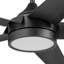 Ventilateur de plafond extérieur 52 po avec lumière changeante de couleur Byard, télécommande, pales à double finition