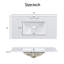 Meuble-lavabo 36 po avec lavabo en céramique, 2 portes en verre à fermeture douce et 3 tiroirs Elegance