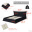 Upholstered Platform Bed with Special Shaped Velvet Headboard-118019933-118019935