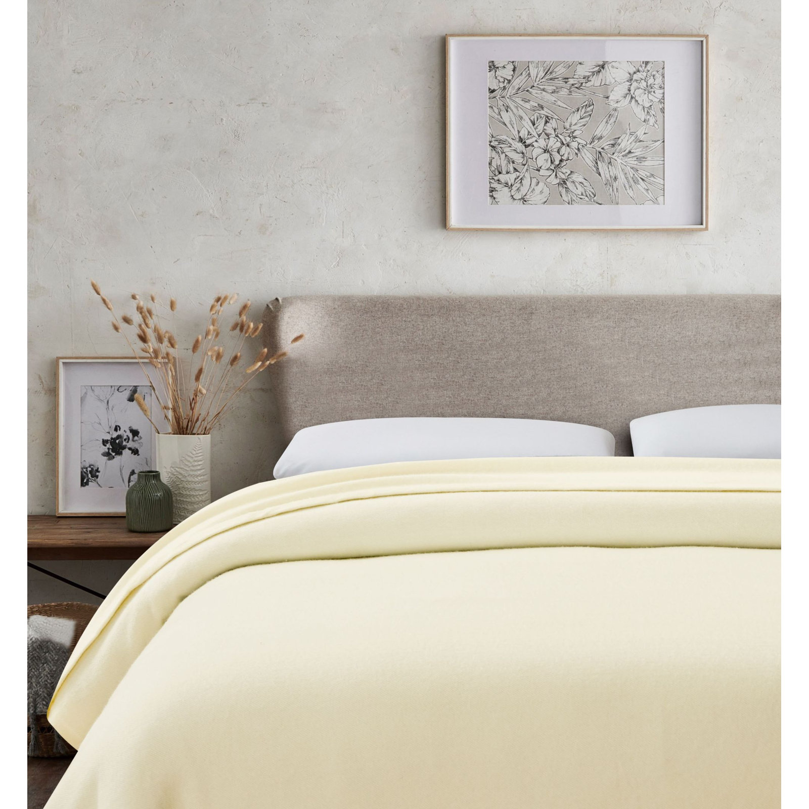 Aydan Lambswool Throw Blanket, 90" W x 90" L, 6, Beige