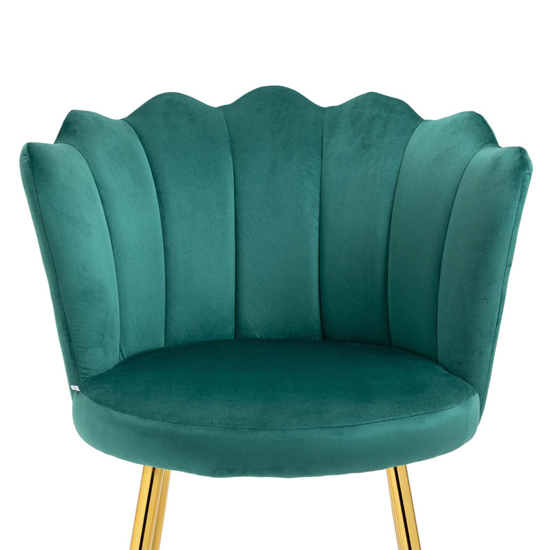 Fauteuil demi-tonneau de 22,8 po Marjeanne, Polyester émeraude