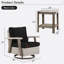 Ensemble de 2 chaises de patio pivotantes à 360 ° en résine tressée à la main avec coussin et table d'appoint pour l'extérieur 2 pièces-880277423