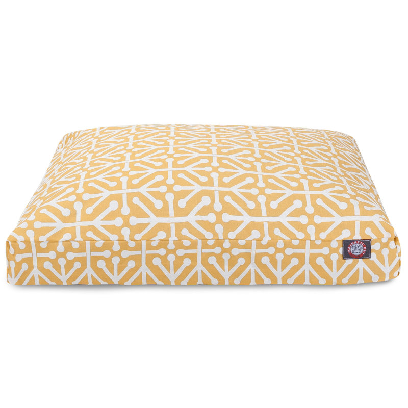 Aruba Orthopedic Geometric Orthopedic Polyester Pet Bed, Citrus, Small (20" W x 27" D x 4" H);