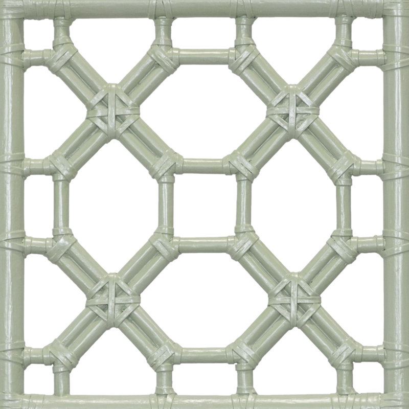 Lattice Back Platform Bed, Twin, Celery Green