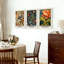 40*30，Wall Art, 3-Piece Arts and Crafts Canvas Painting, Bird Floral Pattern Wall Decor for Living Room Bedroom Dining Room.