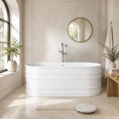 Preston 67'' x 30.75'' Soaking Acrylic Bathtub