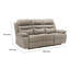 Canapé inclinable double en cuir fleur Hanna, 87 po Hanna-115686268-115686269