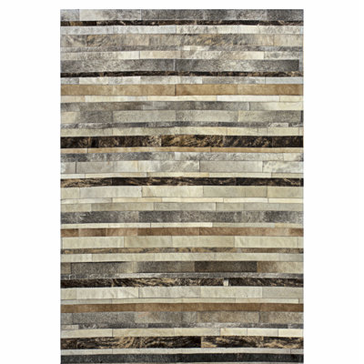 Kronos Cowhide Striped Area Rug