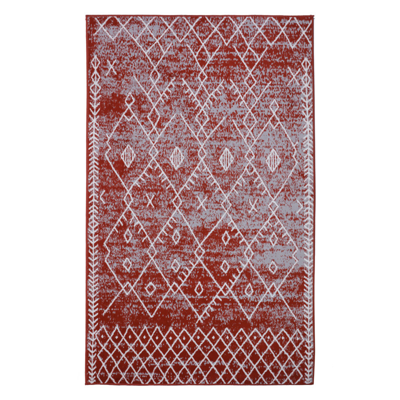 Geometric Indoor Rug, Rectangle 5' x 8'
