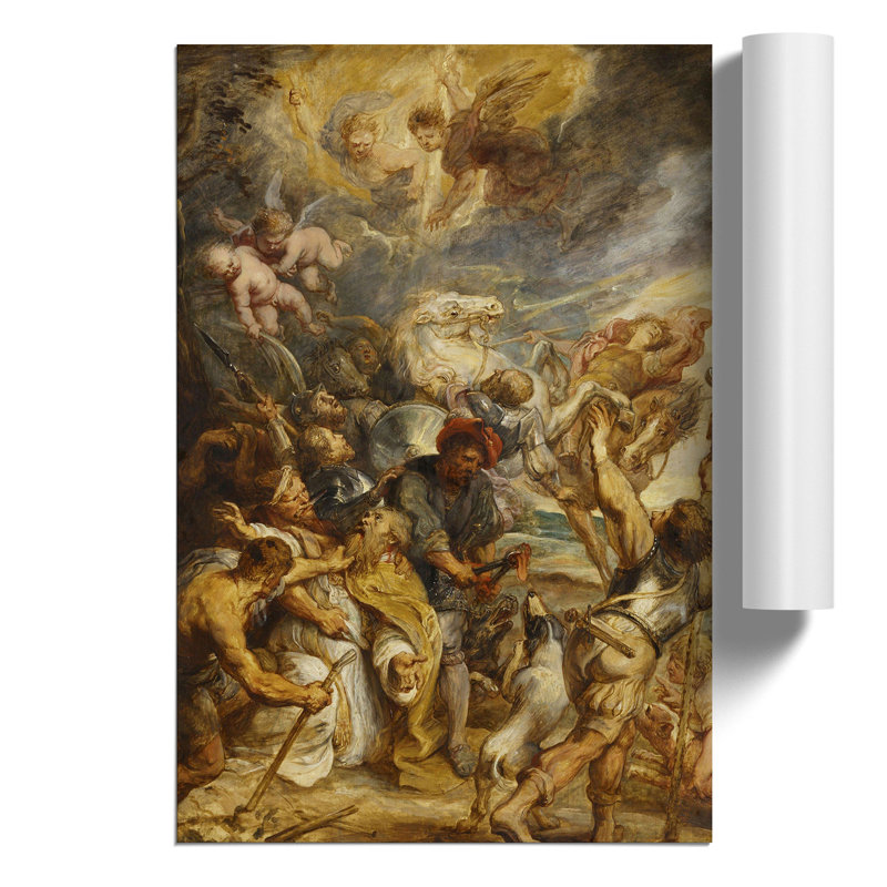 Martyrdom of Saint Livinus by Peter Paul Rubens - 1 Piece Painting, 42cm H x 30cm W x 0.1cm D