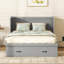 Lit escamotable double avec port USB et grand tiroir